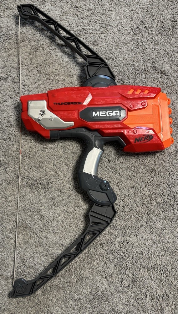 Nerf Mega Thunderbow Thunder Bow Blaster Archery & 5 Mega Dart Arrows