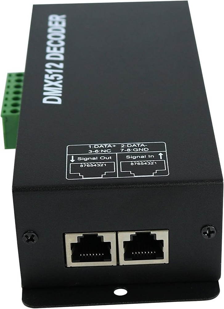 Compact 4-Channel LED DMX Decoder with Digital Display - Modern Dimming Solution