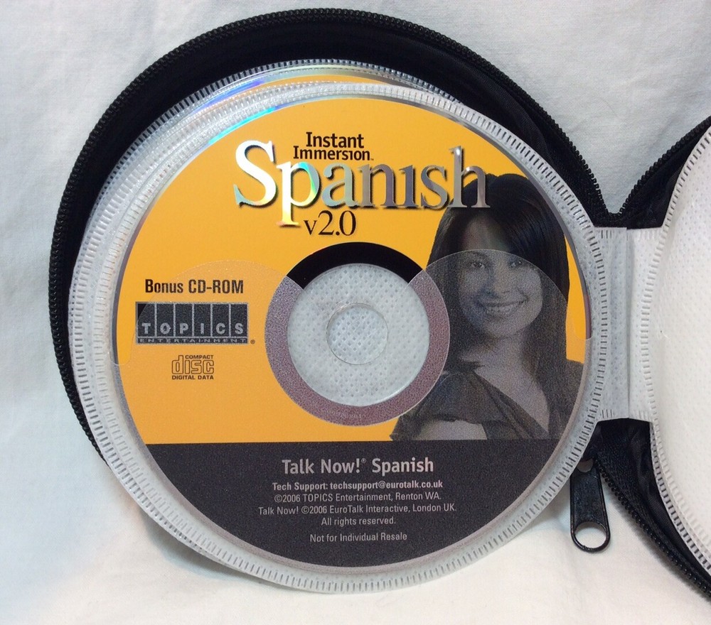 Spanish Instant Immersion Audio Deluxe 10CD Set w/Storage Excellent Condition