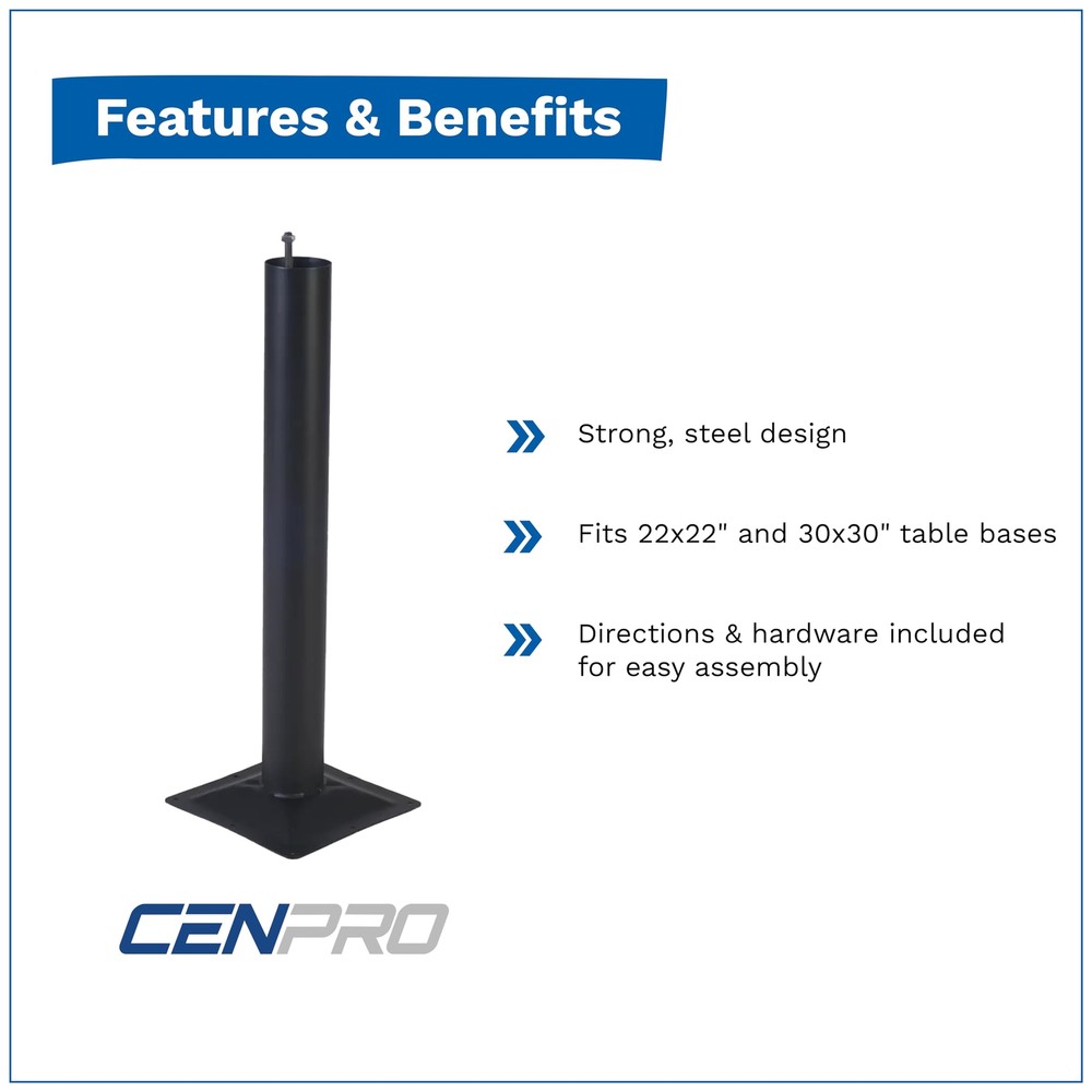 CenPro Commercial 3" Bar Height Column Welded Spider