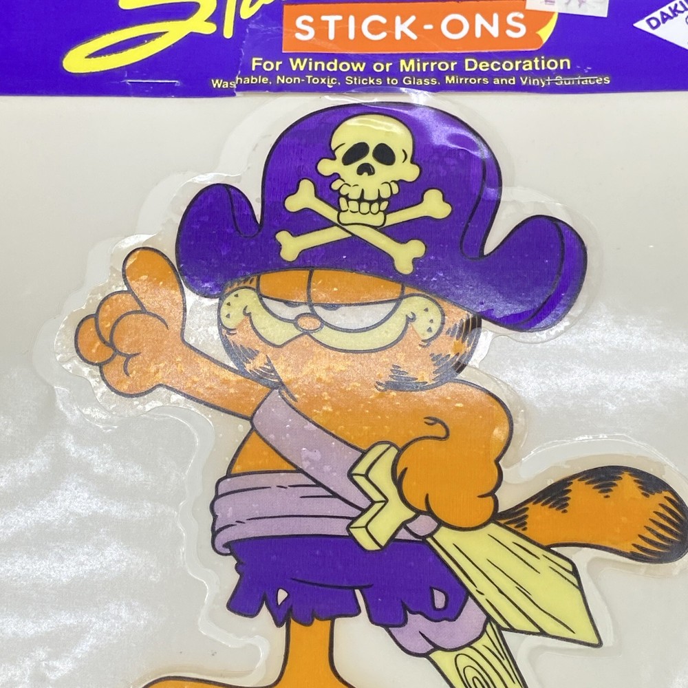 (3) Garfield Car Window Static Stick-Ons Jim Davis 1978
