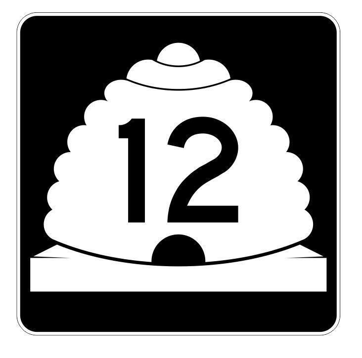 Utah State Highway 12 Sticker Decal