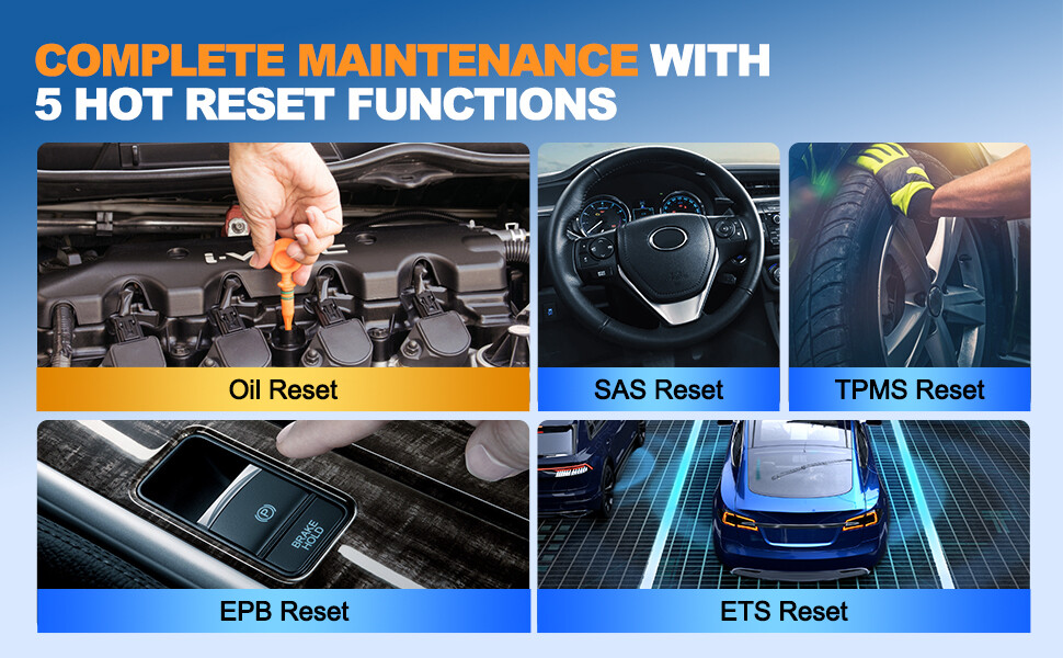 MUCAR CS4 OBD2 Scanner Check Engine ABS SRS SAS AT EPB Reader Diagnostic Tool US