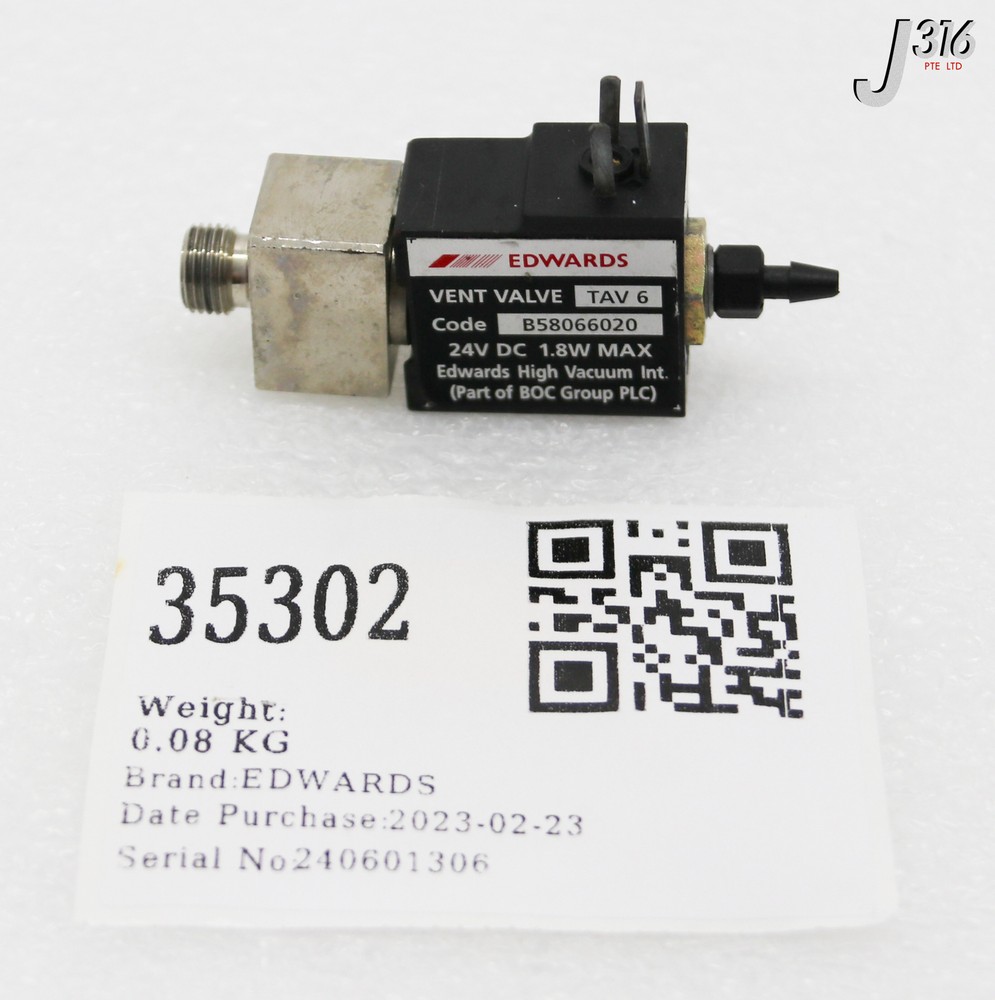 35302 EDWARDS VENT VALVE KIT 24VDC TAV6