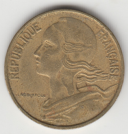 France 10 Centimes 1967 as shown