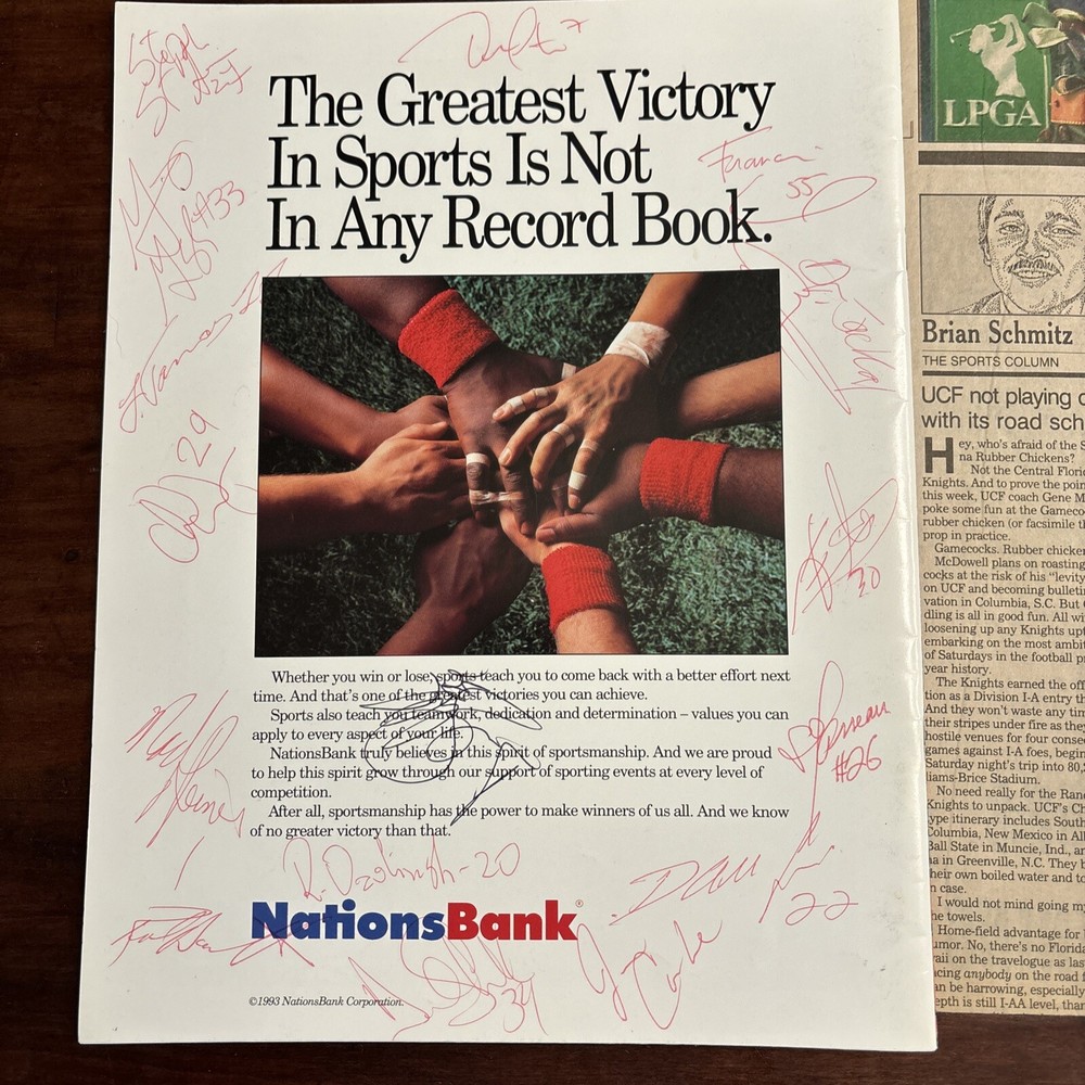 Team Signed - Orlando Jackals 1996 Program Roller Hockey World Champions