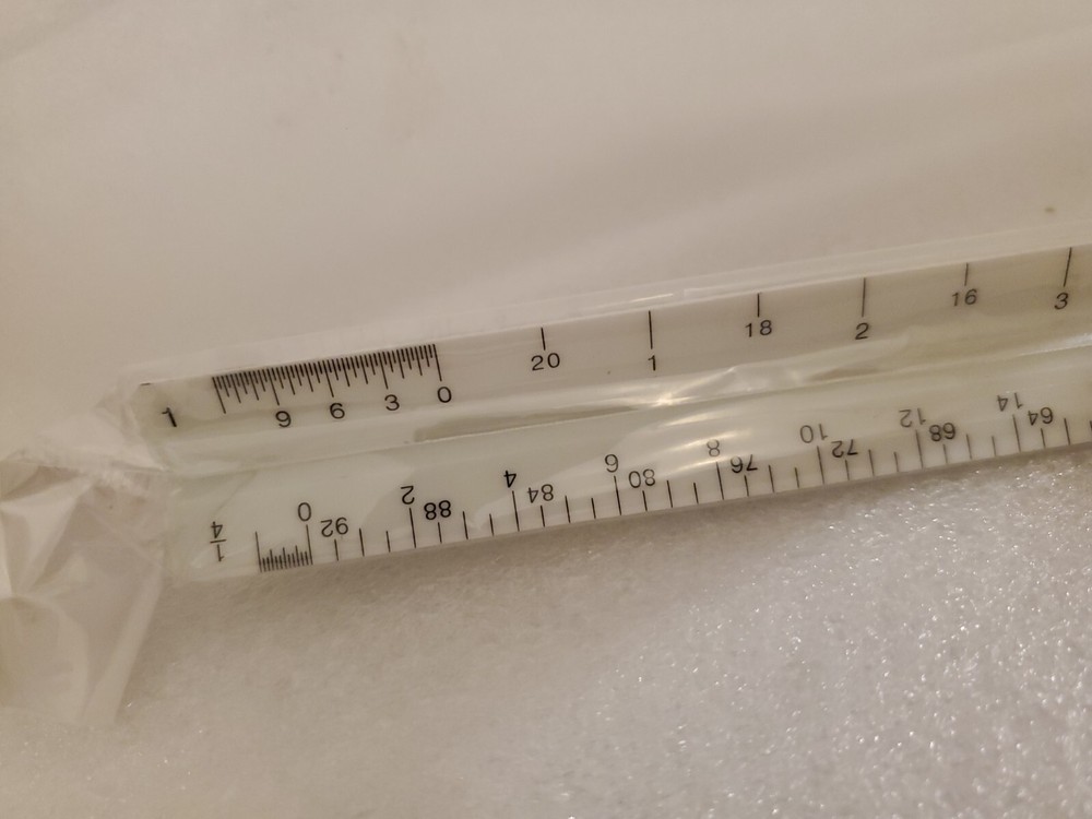 Pacific Arc 91120.12" ARCHITECT Triangular Scale.Open divided: 3/32, 3/16, 1/8,