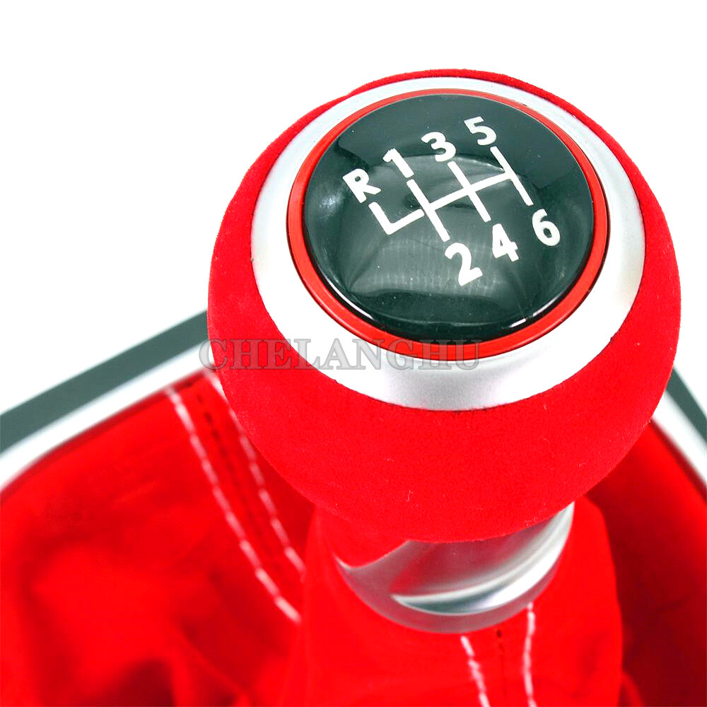 6 Speed Gear Shift Knob Leather Boot For VW EOS 2006 2007 2008 2009 2010 2011