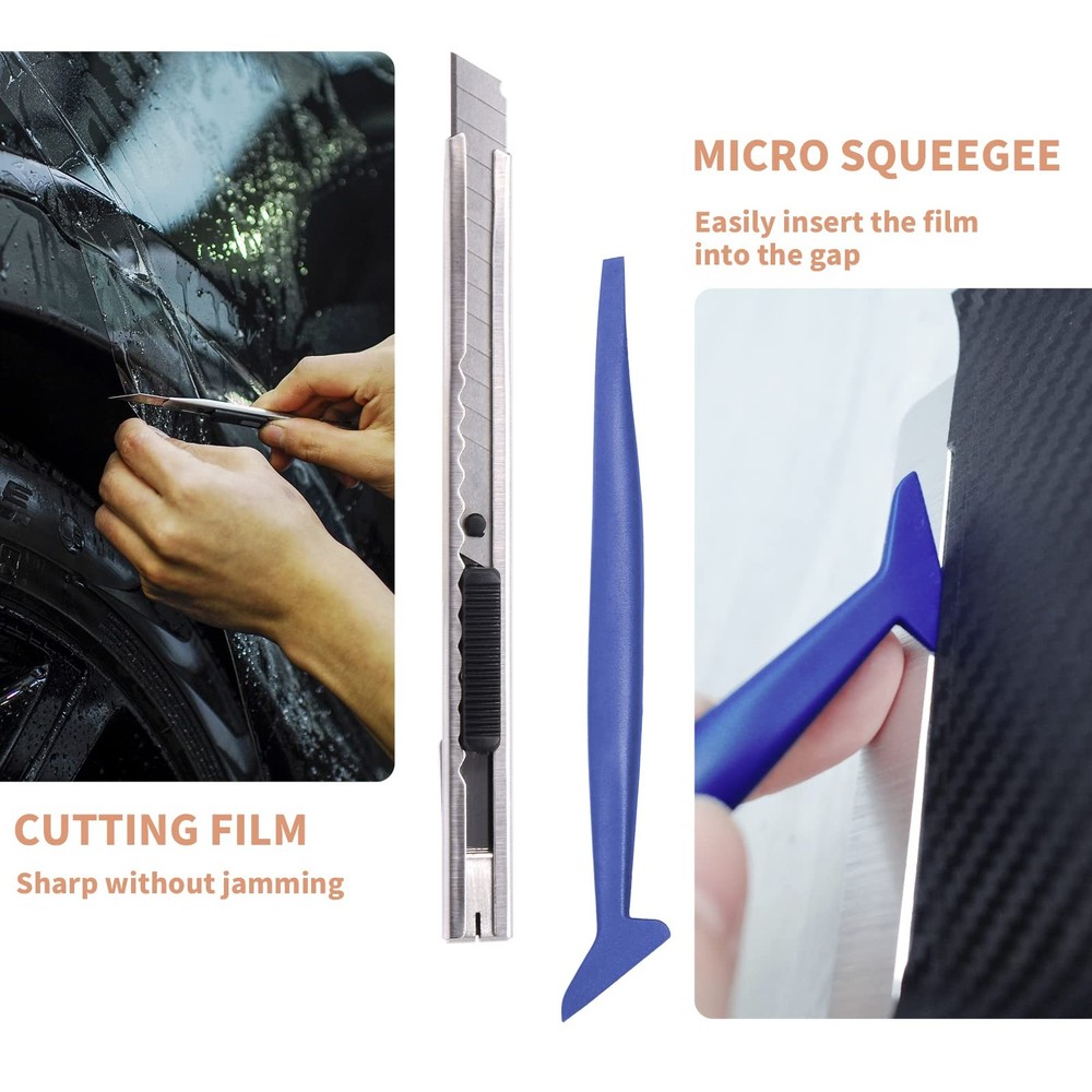 Gomake Vehicle Vinyl Wrap Tool Kit Window Tinting Include 4 Mix Color