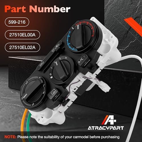 599-216 Front Climate Control Module A/C Heater Air Conditioning Panel -