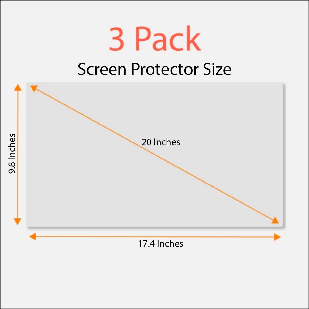 Anti Blue Light Screen Protector (3 Pack) for 20 Inches Widescreen Desktop Mo...