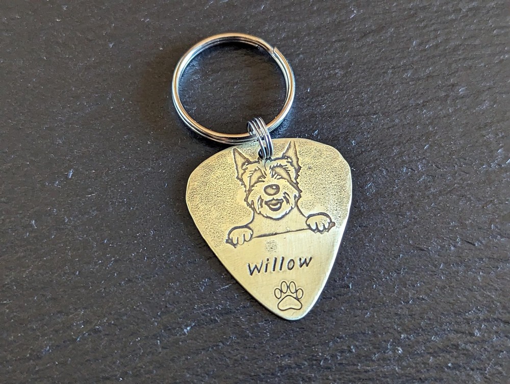 Brass dog tag customized for you