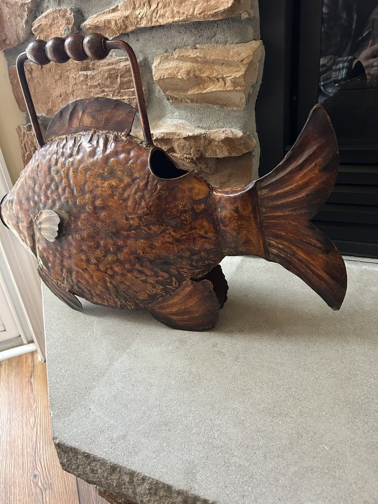 Whimsical Fish Watering Can Art