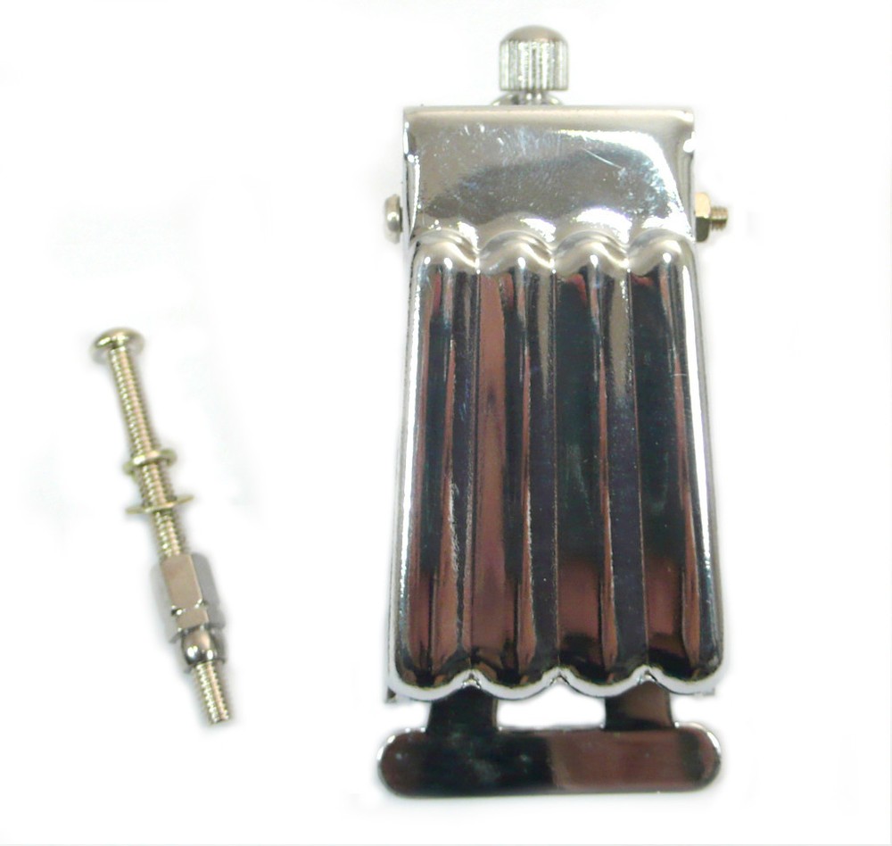 Quality chrome plated Banjo Tailpiece, Nice  Luthier Parts