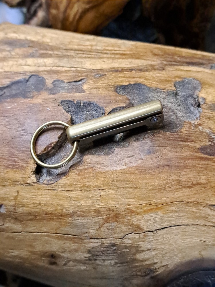 Super Mini Brass Keychain Knife
