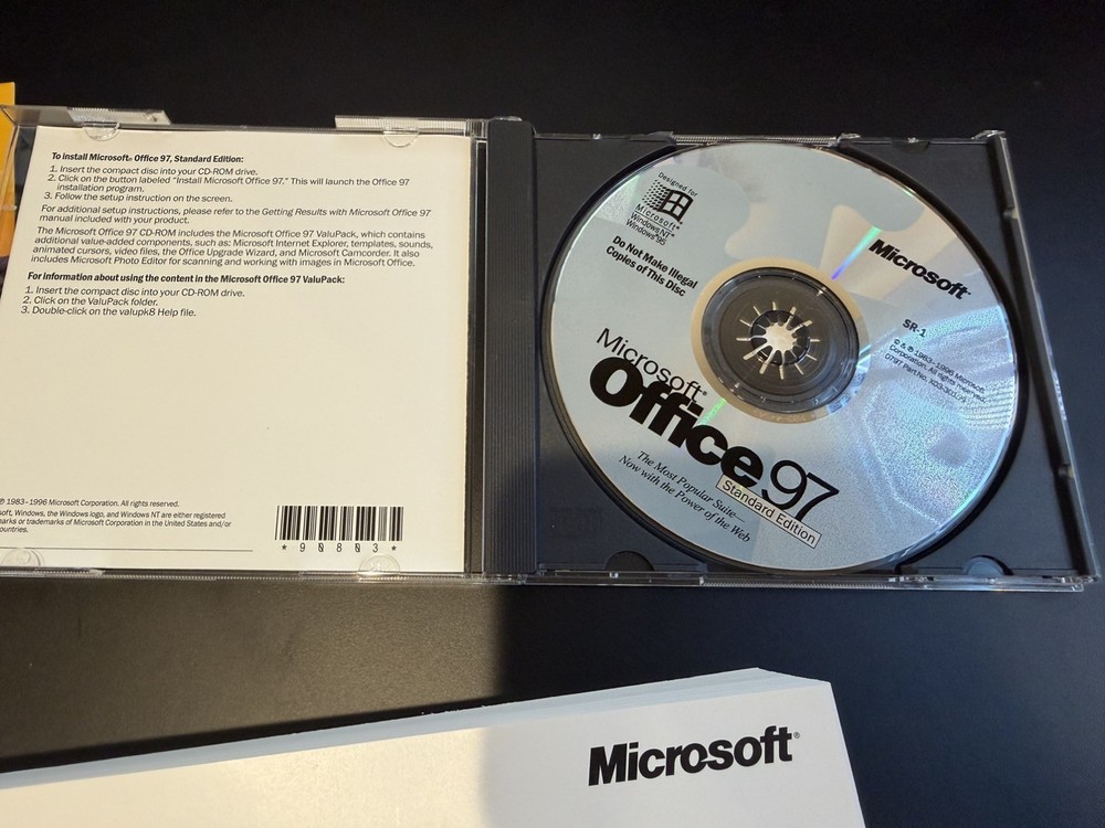 Microsoft Office 97 Standard Edition Complete Vintage - Good Condition