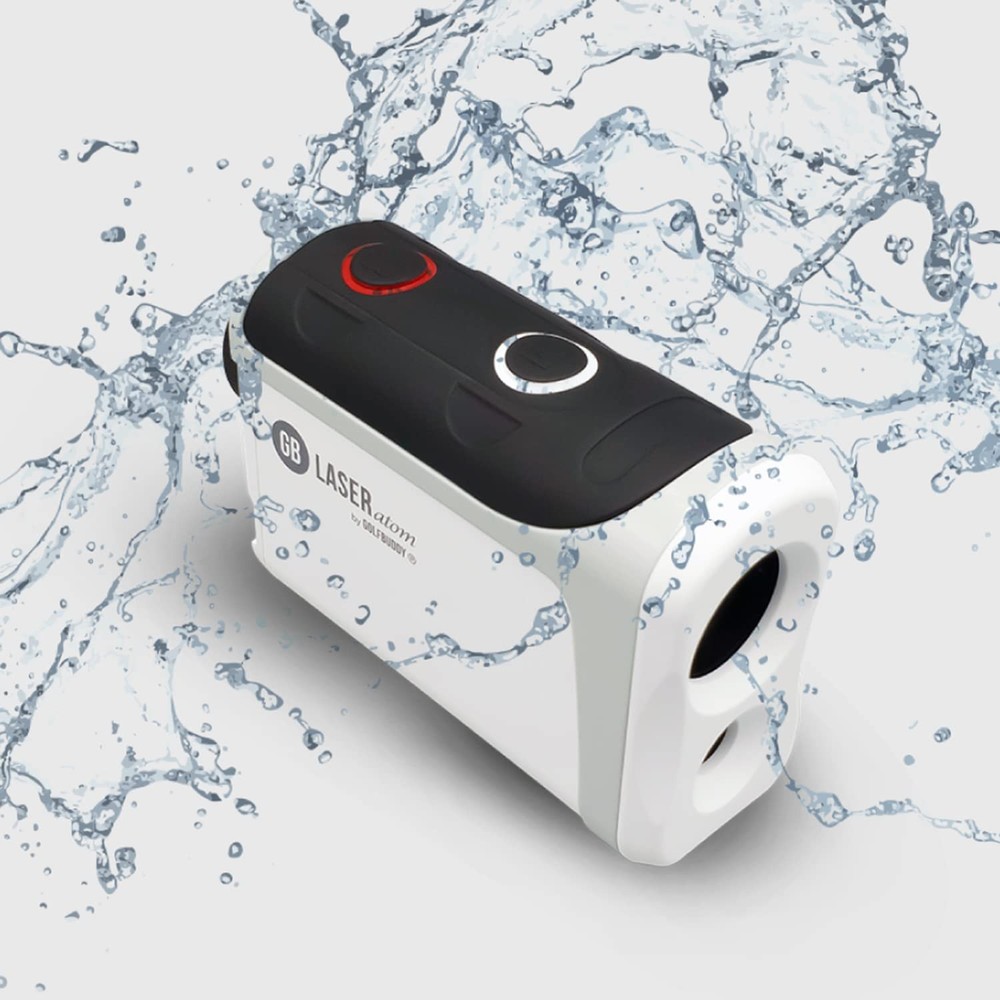 GOLFBUDDY Atom Golf Laser Rangefinder, Sleeker Compact Design, White