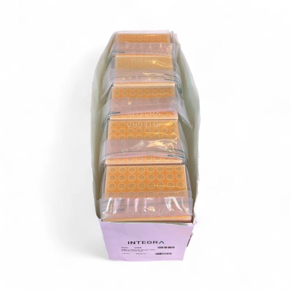 INTEGRA 5000µl GRIPTIPs 4455 Sterile Filter Pipette Tips - 5 Racks of 48 Tips