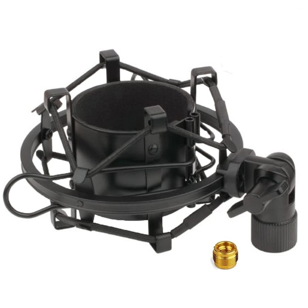 Black Universal Microphone Shock Mount for Large Diameter Diameter 48-51mm Co...
