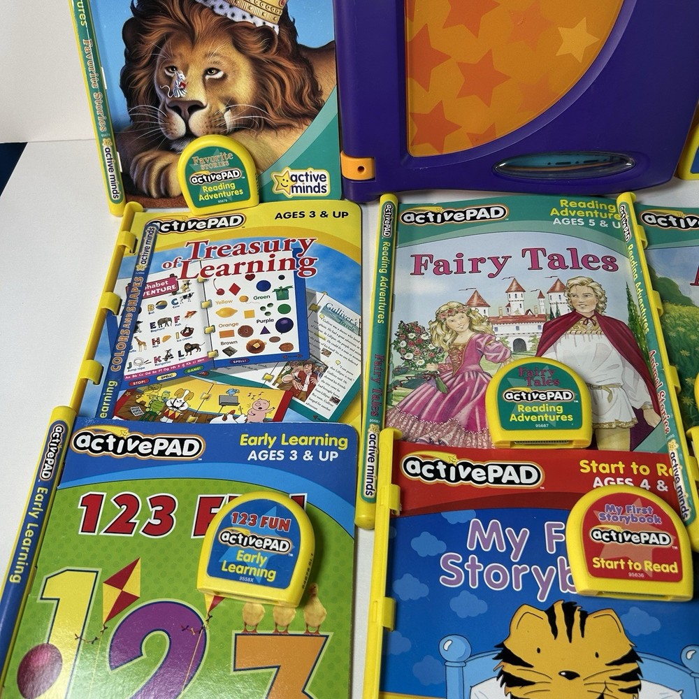 Active Minds ActivePAD (2003) Treasury Of Learning With 8 Book Packs TESTED