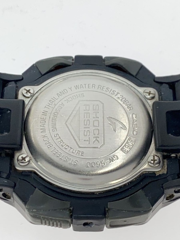 CASIO Solar Wristwatch G SHOCK Digital Rubber BLK BLK