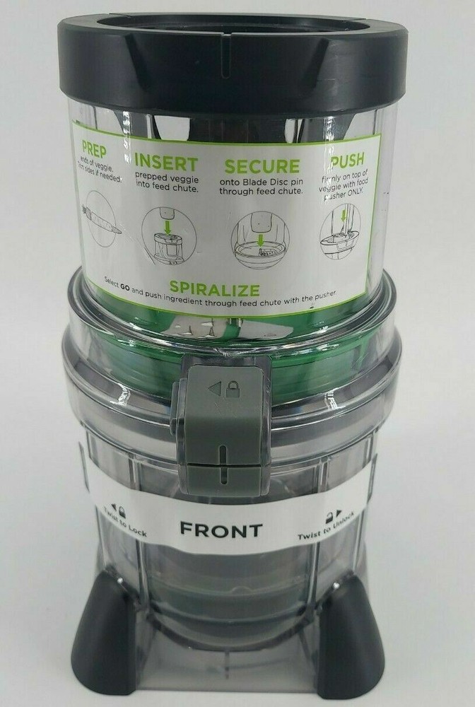 Ninja Intelli-Sense Precision Spiralizer Bowl Attachment with 1 Blade (Green)