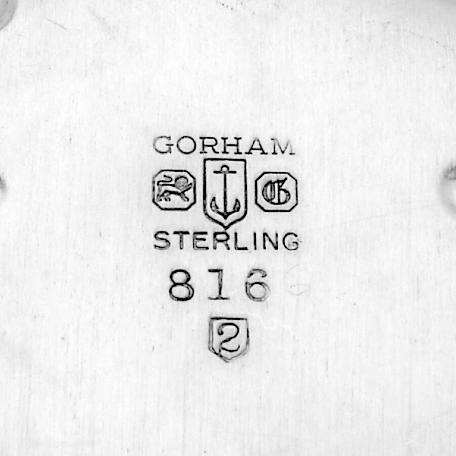 Ornate Serving Bowls Pair Gorham Sterling Silver 1952 Date Mark