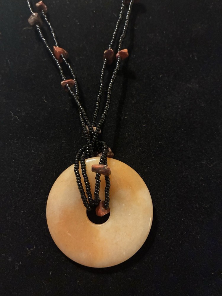 2 Artisan Stone And Bone Beaded Necklaces