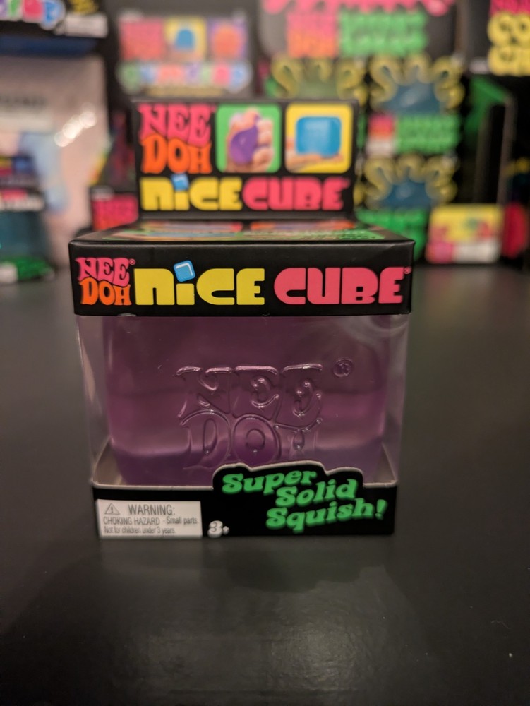 🔥 Purple NeeDoh Nice Cube Super Solid Squish!  Nee Doh Viral