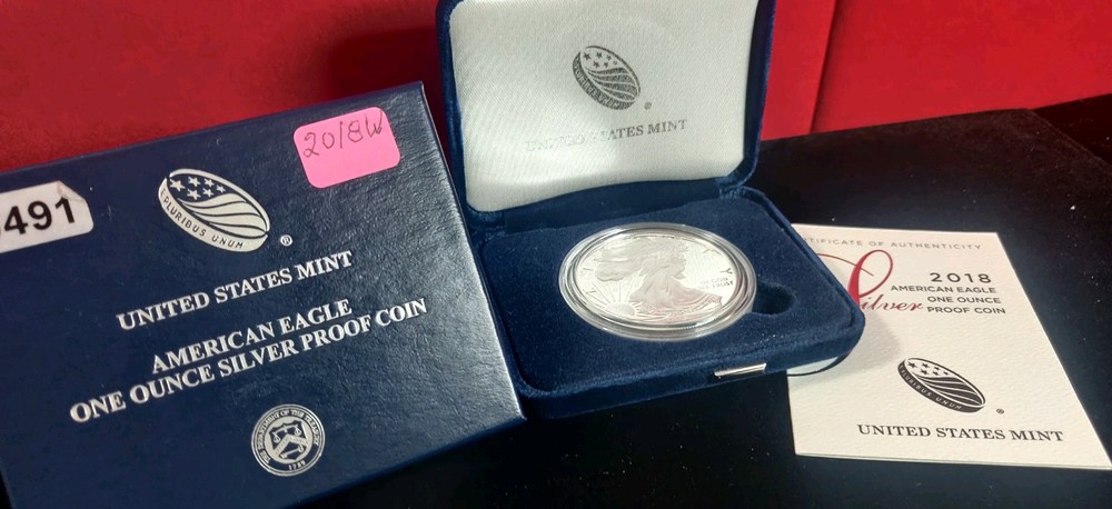 2018-W US Mint Silver Eagle PROOF Coin in OGP