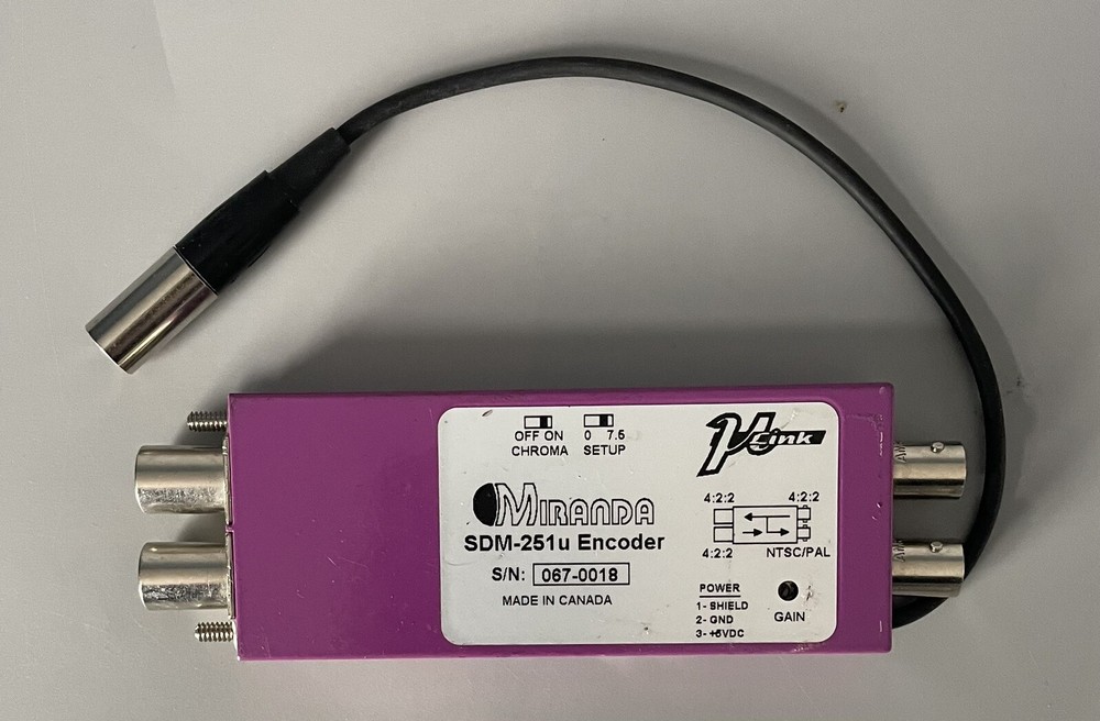 Untested — Miranda SDM-251u NTSC/PAL Encoder Converter