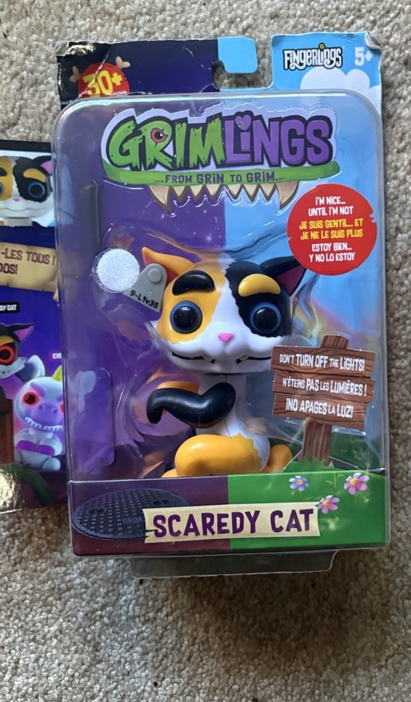 Grimlings Scaredy Cat Interactive Toy Figure