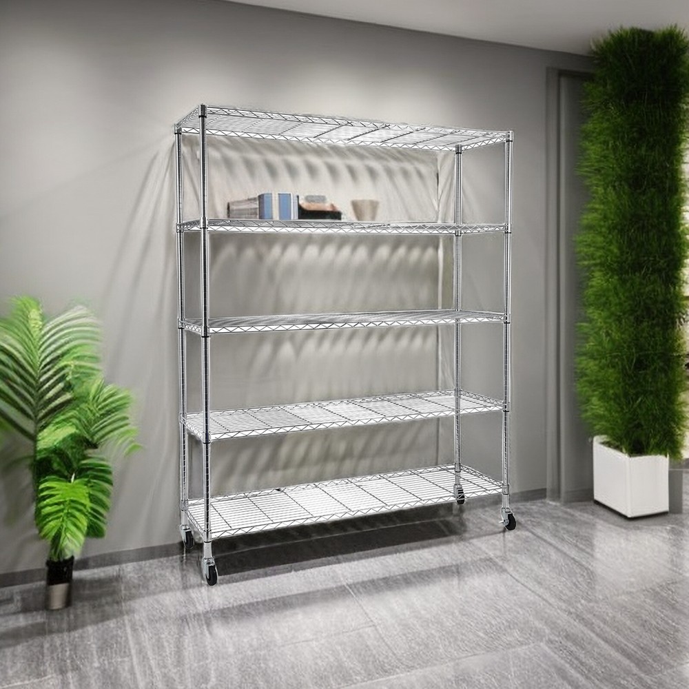 Practical Portable Storage Shelving, 5-Tier Storage Shelf, Storage Rack & Unit