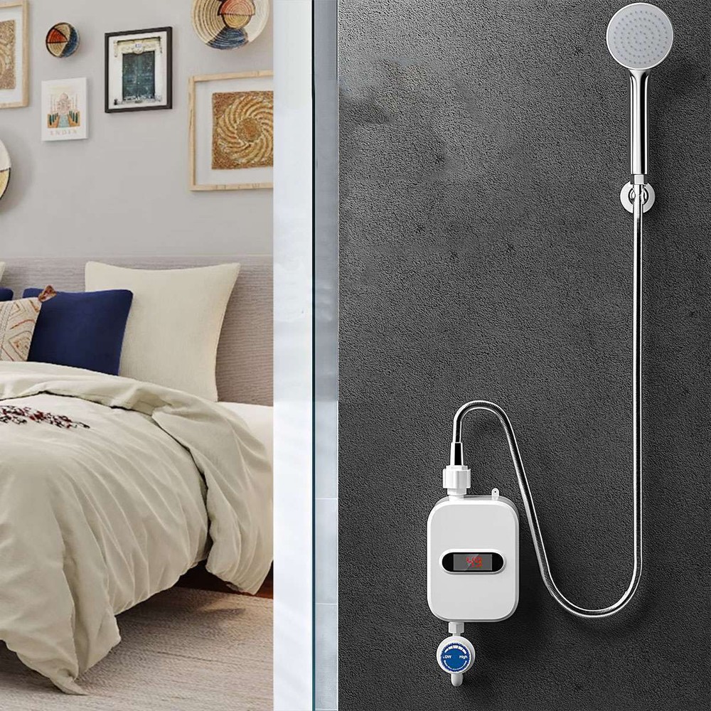 110V 3500W Tankless Hot Water Heater Shower Electric Instant Water Heater USA