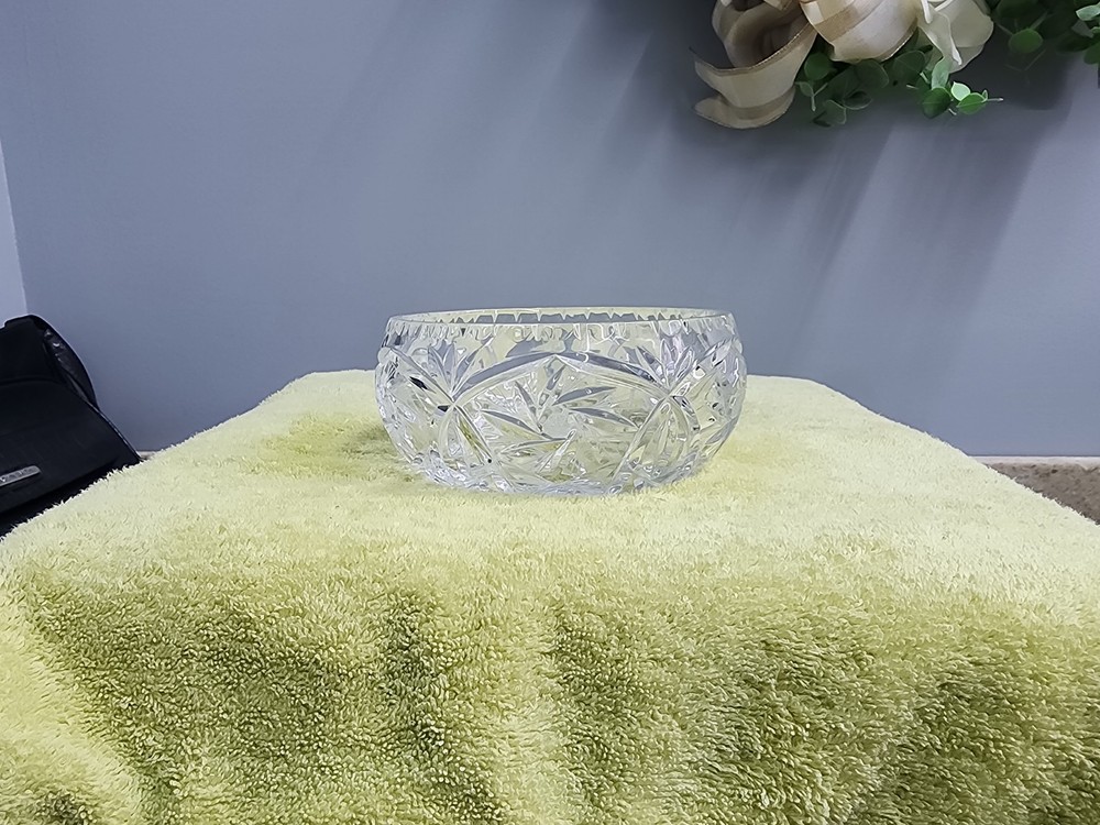 lead crystal candy dish