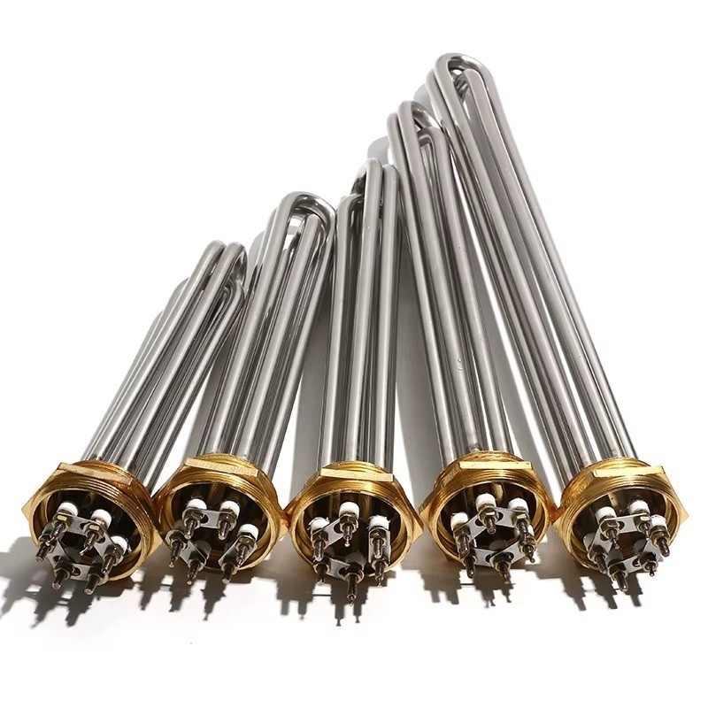 220-380V Immersion Water Heater Element DN40 1.5" 3-12KW Stainless Steel TEN
