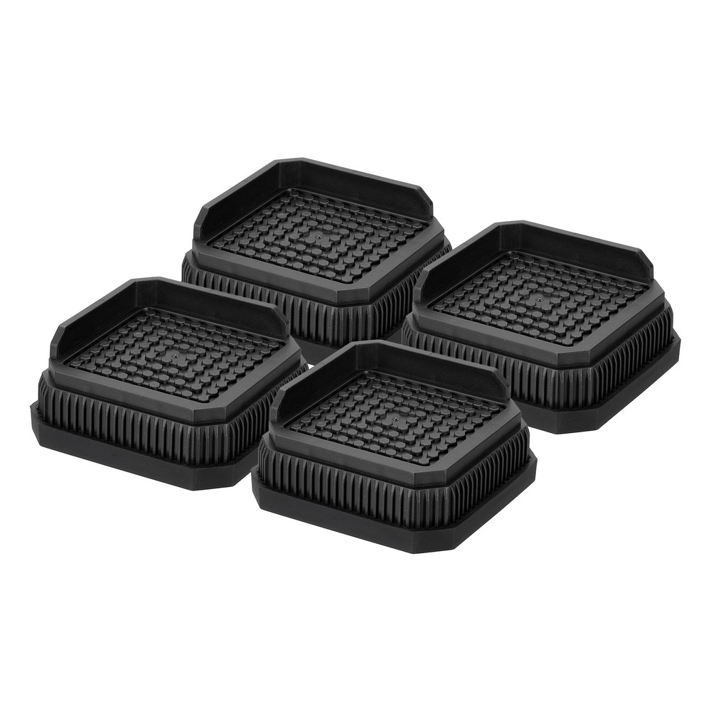 Bed Risers, Square Heavy Duty Stackable Lift Block to 1 Inch, Black