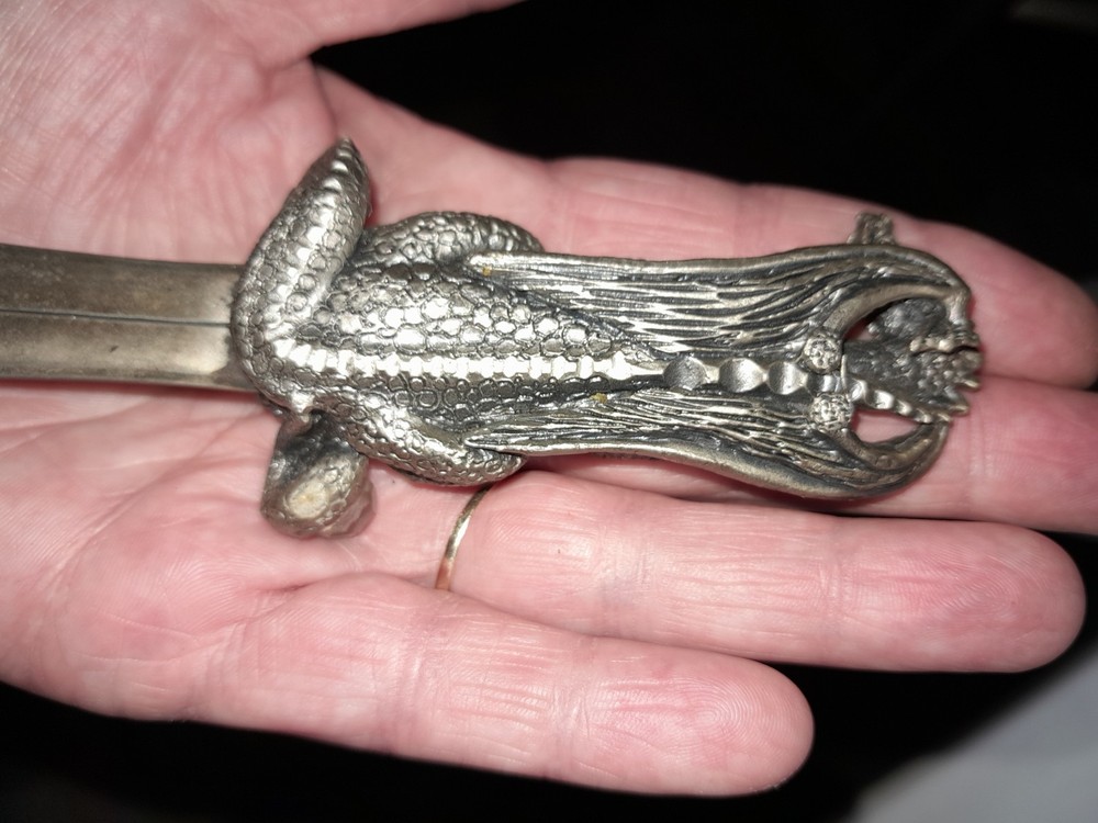 Myth and Magic heavy pewter letter opener