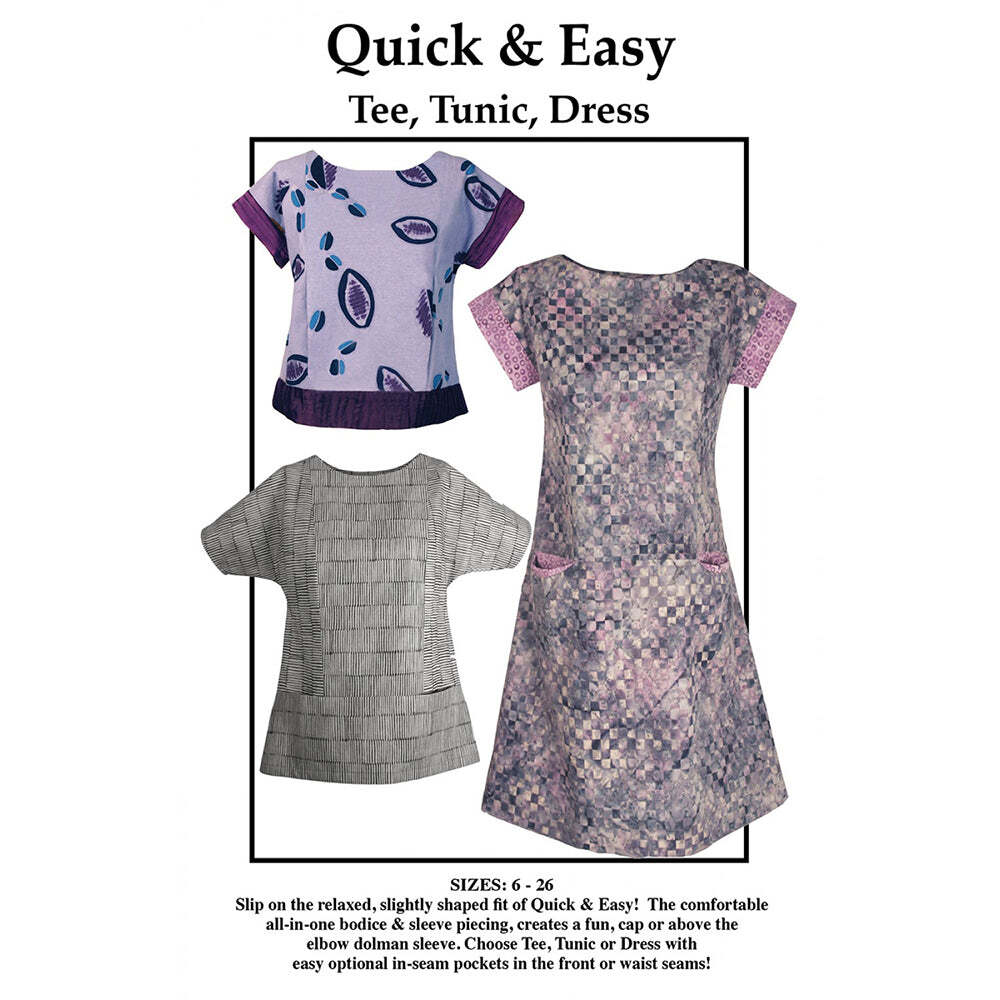CNT Pattern Company Quick & Easy Tee, Tunic, Dress Pattern