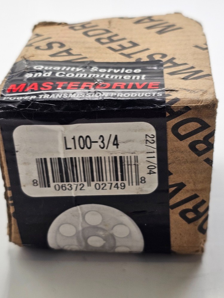 Masterdrive Jaw Coupling Hub L100-3/4 Cast Iron , Bore 3/4" Dia.