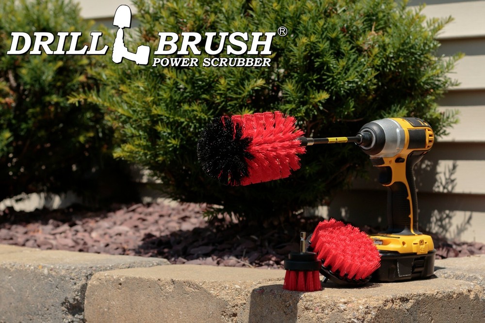 Multi Surface Cleaning Brush with Long Reach Extension - Rotary Tool Accessory