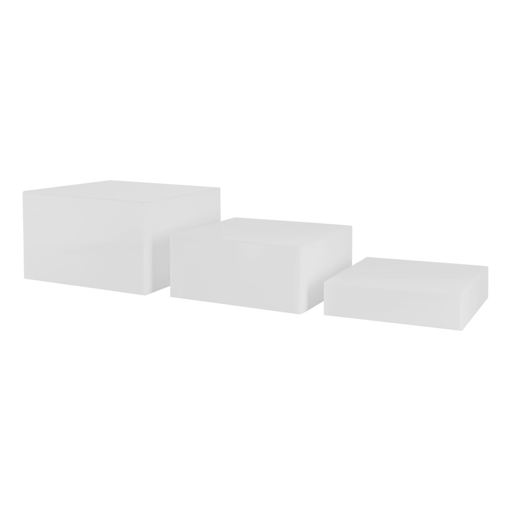 Acrylic Cube Dessert Table Display Nesting Riser with Hollow Bottoms 8"+9"+10"