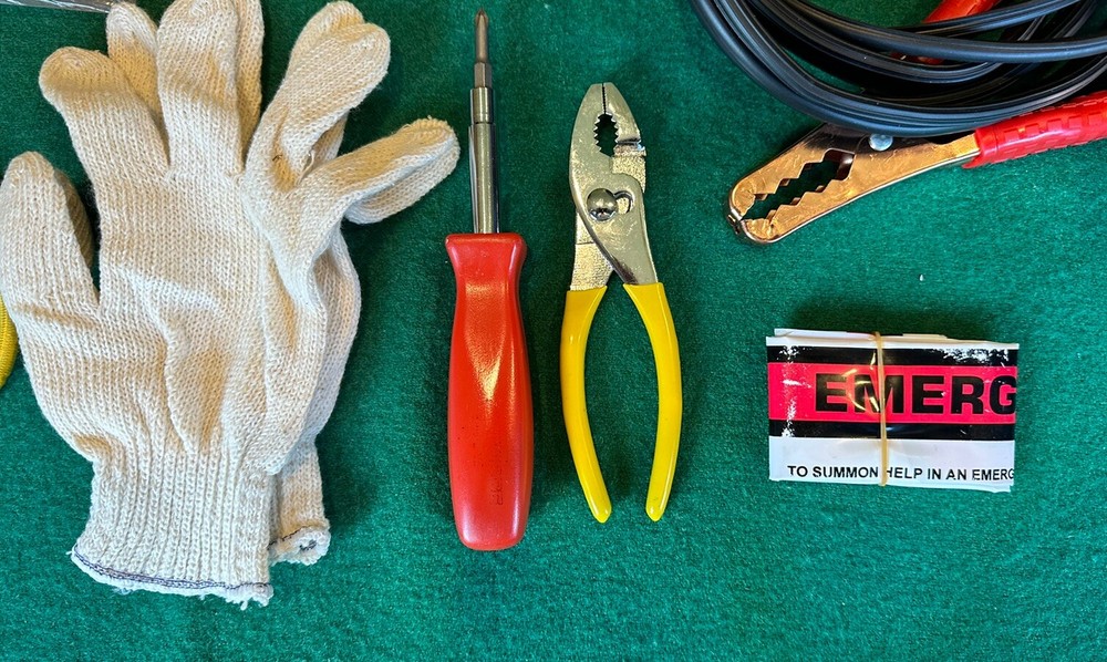 Road Safety Kit Booster Jumper Cables Tools With Handle Case