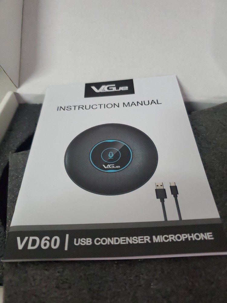 Conference USB Microphone, Vegue 360° Omnidirectional Laptop PC Computer Externa