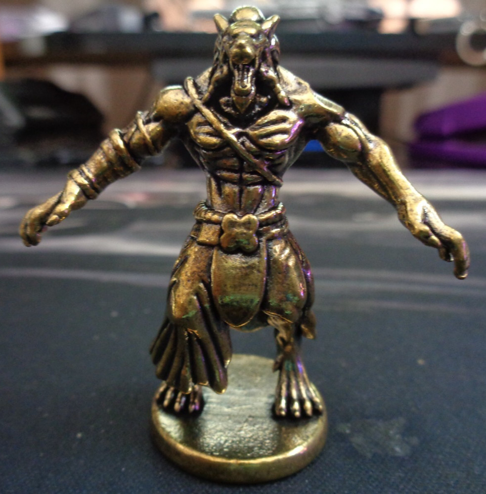 Mini Brass Wolf Warrior