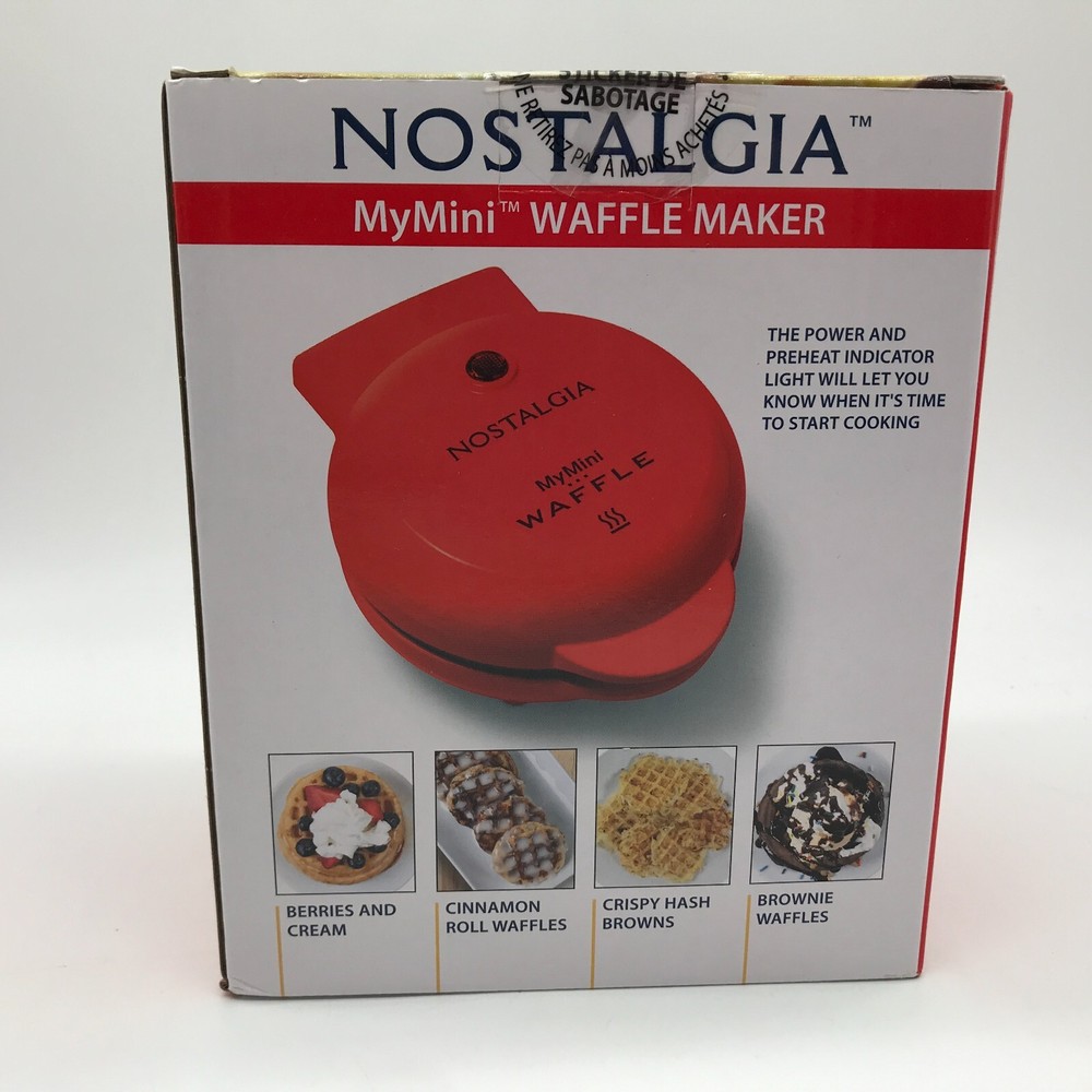 Nostalgia "MyMini" Waffle Maker. Red