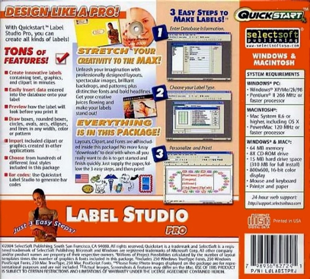QuickStart Label Studio Pro PC Windows Sealed New