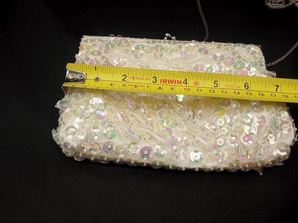 Vintage Rainbow Pearl Bead Purse
