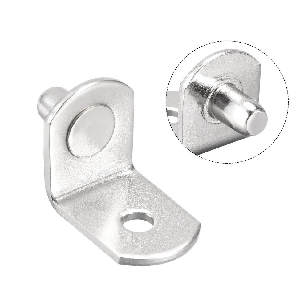 Peg support shelf, 5mm silver pin with hole, 60pcs