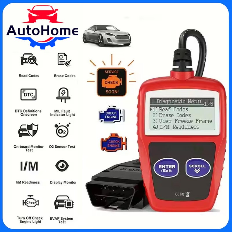Car Code Reader OBD2 Scanner Car Check Automotive Engine Fault Diagnostic Tool